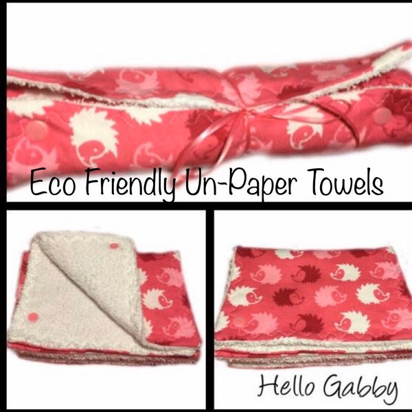 Un-Paper Towel Sewing Tutorial Pattern, Reusable Paper Towels, Eco Snapping Cloth Paper Towels, Paperless Towels Rags Napkins, Kitchen Gifts