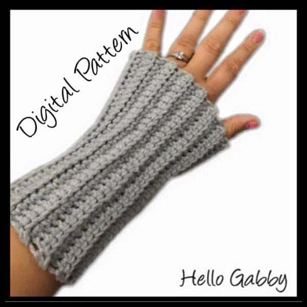 Wrist Warmer PATTERN Crochet Hand Wrist and Arm Warmer PDF Guide Instant Download DIY