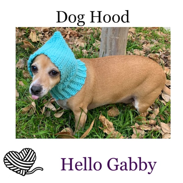 Dog Hood XSmall CROCHET PATTERN Clothes Earwarmer Puppy Chihuahua Birthday Sweater Apparel Headband Tiny Teacup Headwrap Cover Snow Outfit