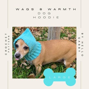 Wags & Warmth – Crochet Pattern for Large Dog Hood, Instant Download PDF Puppy Clothes Golden Retriever Apparel
