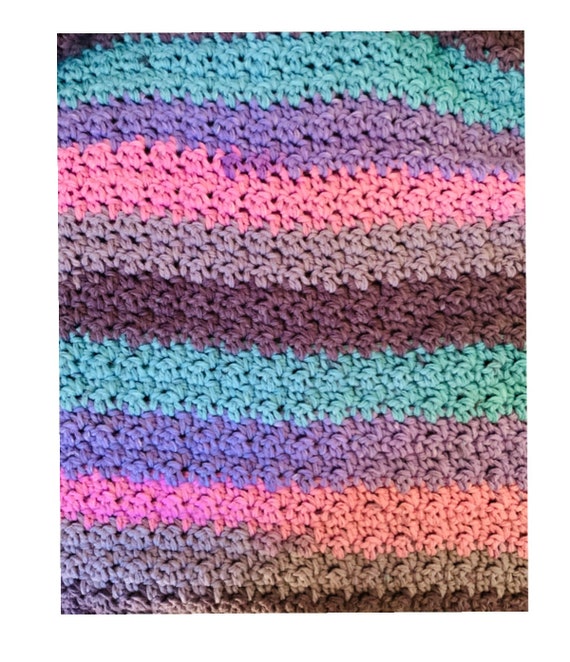 Caron Anniversary Cake Grape Gala  Retro stripes, Afghan crochet patterns,  Shawl crochet pattern
