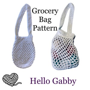 Grocery Bag PDF PATTERN Crochet Eco Reusable Re-usable Sling - Etsy