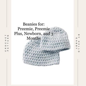 Preemie & Newborn Beanie Crochet Pattern PDF – 0–3 Months Beanie Crochet PATTERN DIY Photo Prop Baby Tutorial Easy Donation Charity
