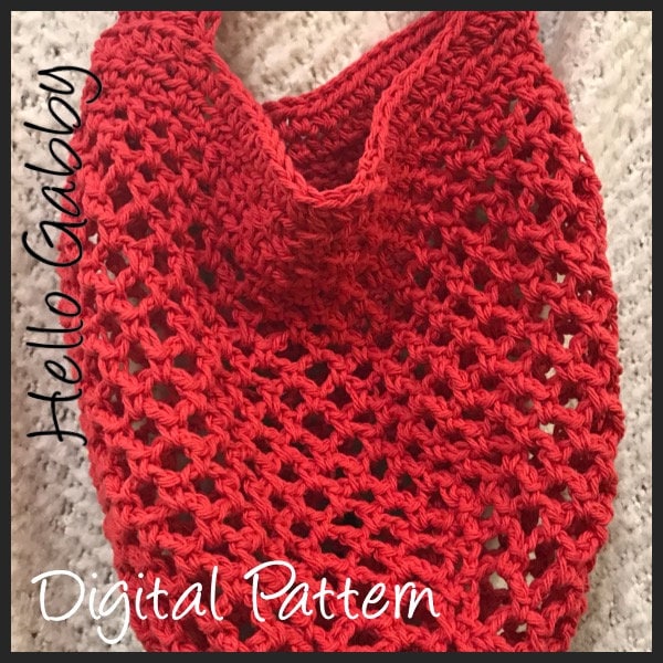 Crochet Grocery Bag PDF Pattern, Eco Reusable Mesh Tote (digital ...