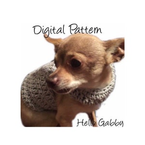 CROCHET PATTERN Dog Sweater - X-Small Size Dog Pet Chihuahua Vest Birthday Jacket Sweater Apparel Clothes Costume Outfit Apparel