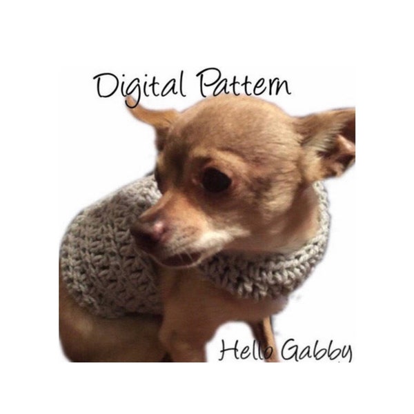 CROCHET PATTERN Dog Sweater - X-Small Size Dog Pet Chihuahua Vest Birthday Jacket Sweater Apparel Clothes Costume Outfit Apparel