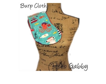 Baby Burp Cloth Sewing Pattern - Instant Download Digital Baby Toddler Burp Diaper Clothes