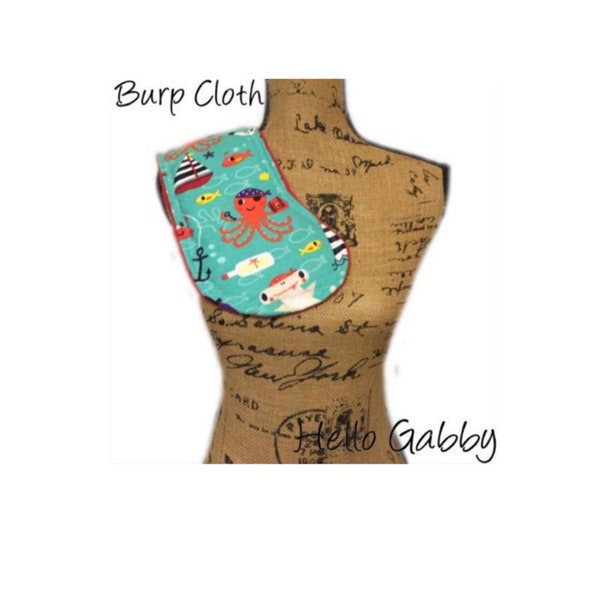 Baby Burp Cloth Sewing Pattern - Instant Download Digital Baby Toddler Burp Diaper Clothes