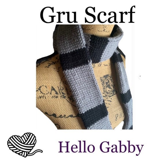 SALE Gru Scarf Despicable Me Minion Baby Crochet Knit Photo Prop Character  Halloween Winter Toddler Child Costume Adult Teen Large