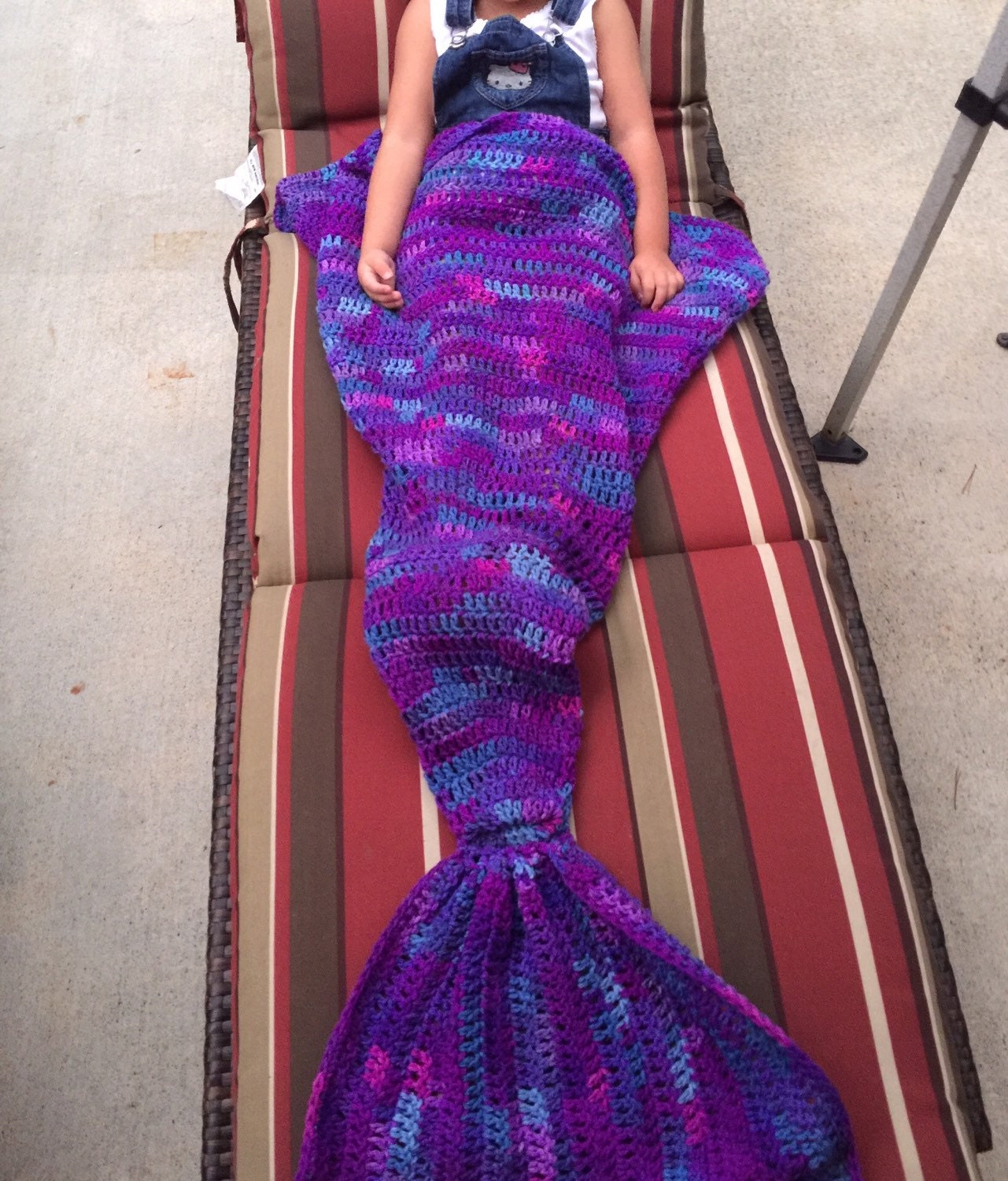 Toddler Crochet Mermaid Tail Blanket
