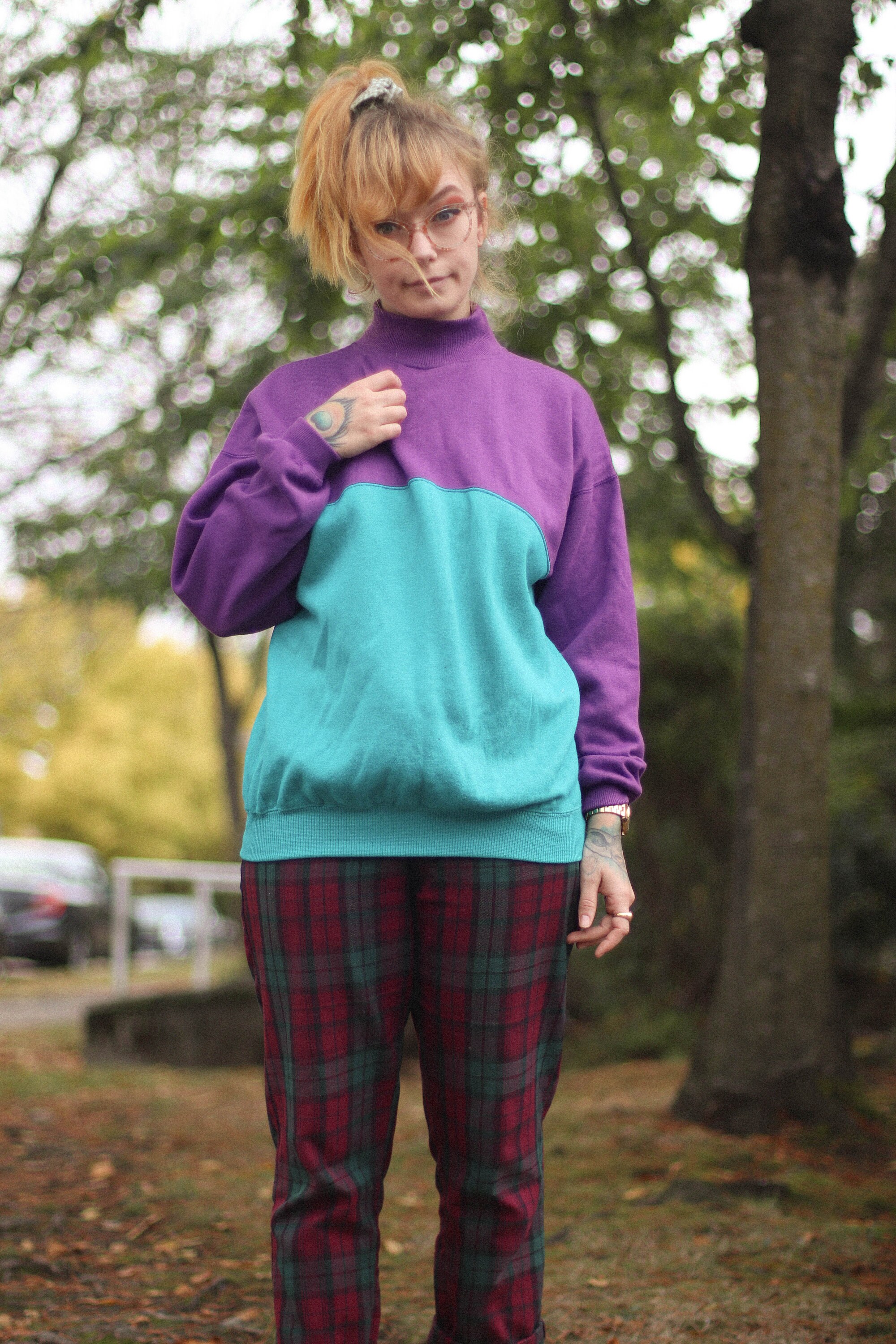 80s turtleneck outfit