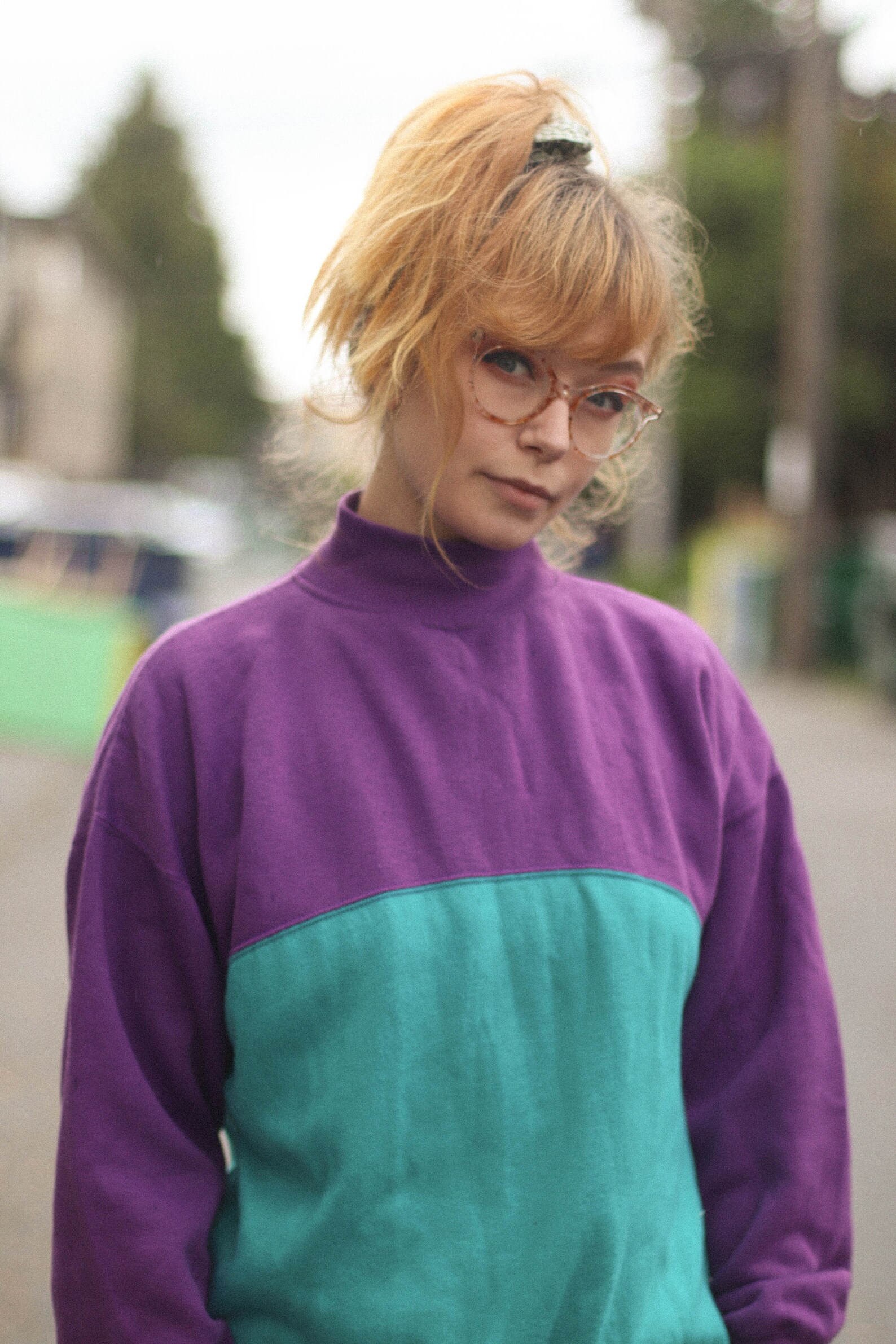 80s turtleneck outfit