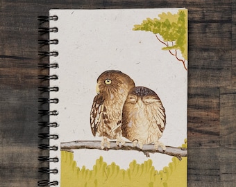Grand carnet de notes Chouette de M. Ellie l'ourson - La sagesse durable dans chaque page