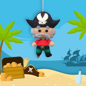 Felt Ornament - Captain Pirate