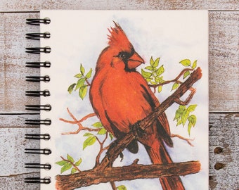 Cardinal Sketch: Bird-Themed Large Notebook - Eco-Friendly Elephant Dung Paper by Mr. Ellie Pooh