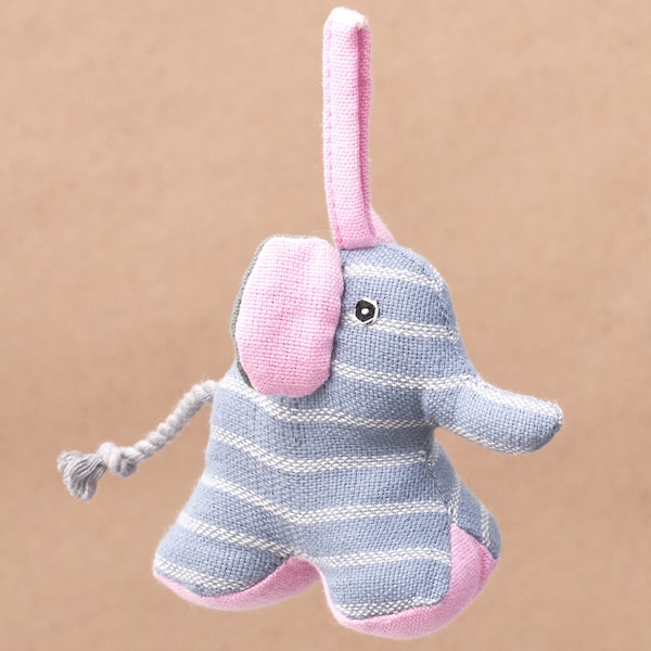 Elephant Artistry: Mr. Ellie Pooh Fabric Cotton Handcrafted Ornament