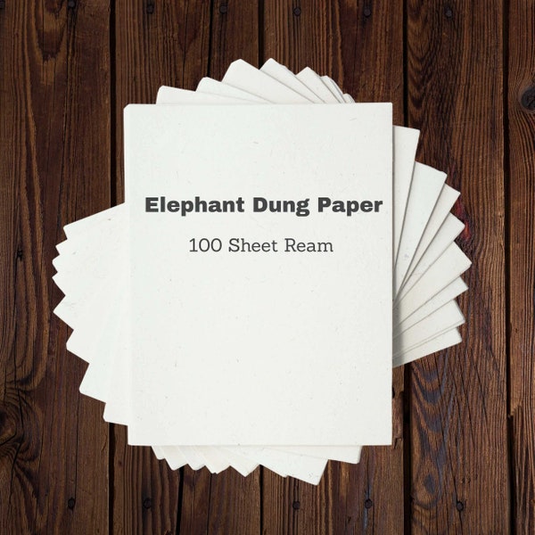 Earth-Friendly Elegance: 100 Sheets Elephant Dung Paper from Mr. Ellie Pooh (8.5"x11")