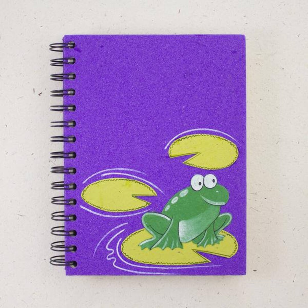 Mr. Ellie Pooh Elephant Dung Paper Frog Large Notebook - Etsy