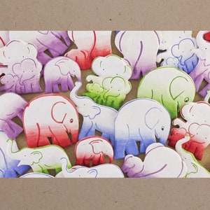 Mr. Ellie Pooh&#39;s 10-Pack Assorted Elephant Poo Paper Magnets - Sustainable Fun