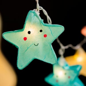 Mr. Ellie Pooh's Handcrafted Decorative Star Paper String Lights - Illuminating Charm