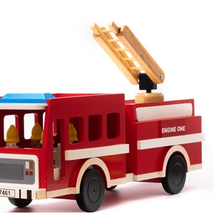 Artisan-Made Engine One Fire Truck and Firefighters Mr. Ellie Pooh Collection image 3