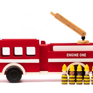 Artisan-Made Engine One Fire Truck and Firefighters Mr. Ellie Pooh Collection image 4