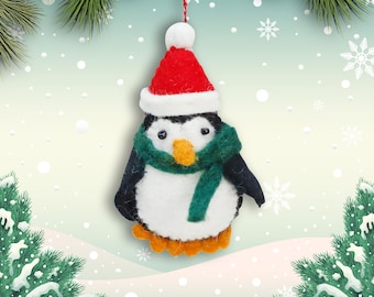 Felt Ornament - Christmas Penguin