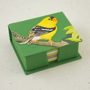 Sustainable Gold Finch Note Box with Note Paper - Mr. Ellie Pooh Edition