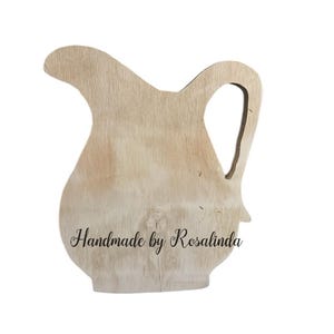 Unfinished Wooden Pitcher