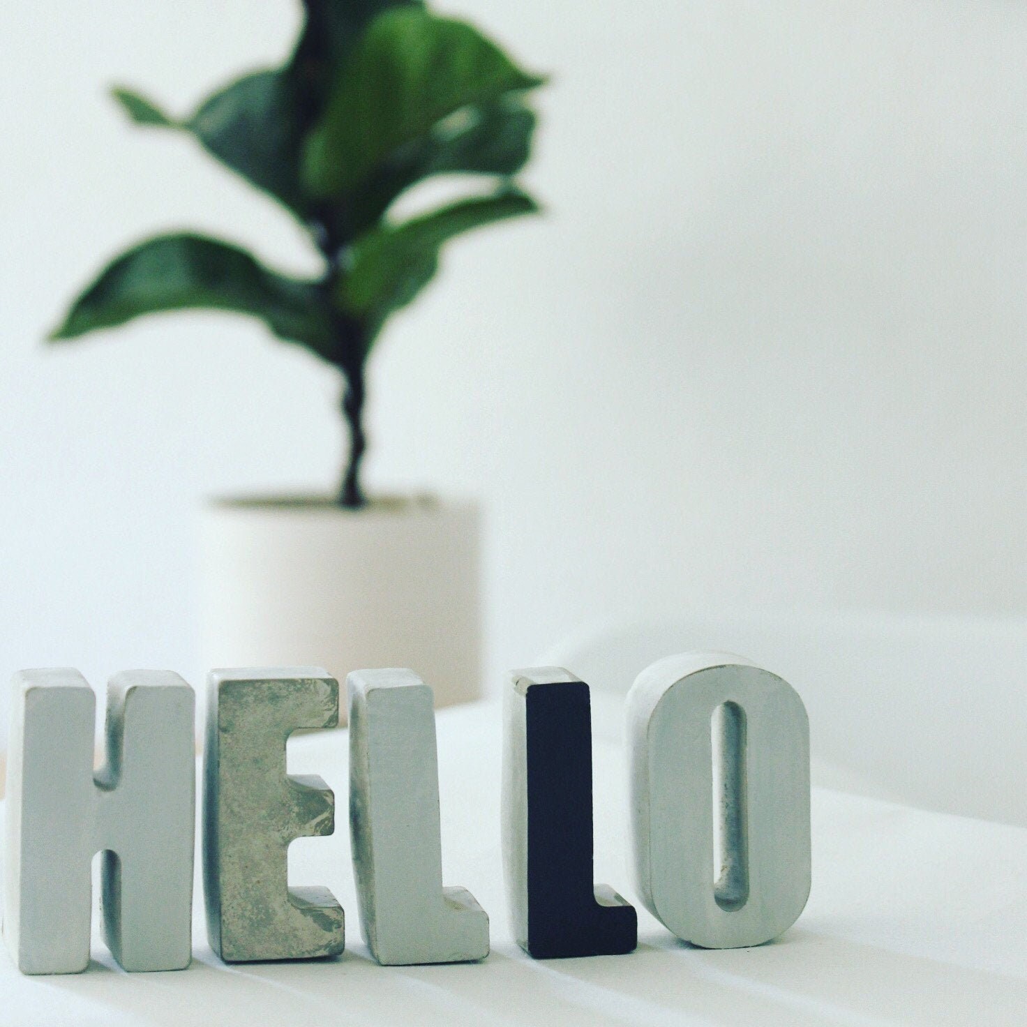 HELLO Concrete Letters Word Art Concrete Words Concrete Etsy Ireland