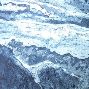 Isle of Skye, Cuillin Hills, binnen-Hebriden, stationair, kaart, naar een originele ets van de kunstenaar.  Grote blanco kaart