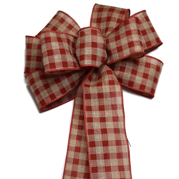 Wired Red Natural Check Bow