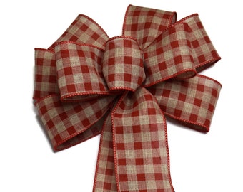 Wired Red Natural Check Bow