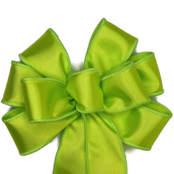 Small 5-6" Wired Chartreuse Wreath Bow