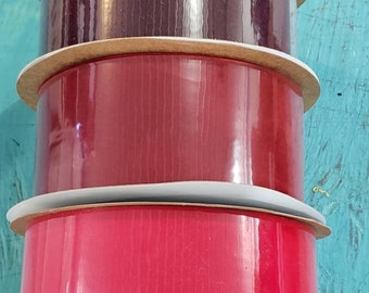 Veltex Outdoor Flocked Ribbon - Choose Color - Red, Brick Red, or Burgundy - 2.5" wide - #40