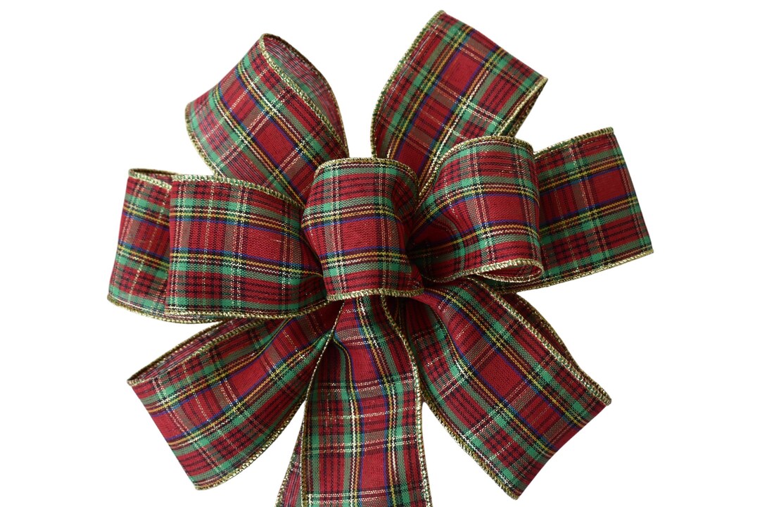 Green & Red Bow with Band