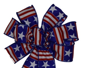 Small 5-6" Wired Patriotic Wreath Bow