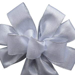 Metallic Silber Weihnachtskranz Schleife - Feiertag - Chanukka -