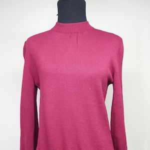 EE Imports Vintage Burgundy Wool Blend Knit Designer Sweater
