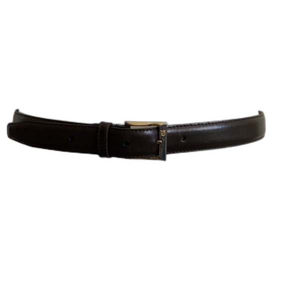 Christian Dior Vintage Brown Split Leather Belt G… - image 1