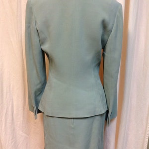 Chantal Thomass Paris Aqua Skirt Suit w/ Mother of Pearl buttons image 2