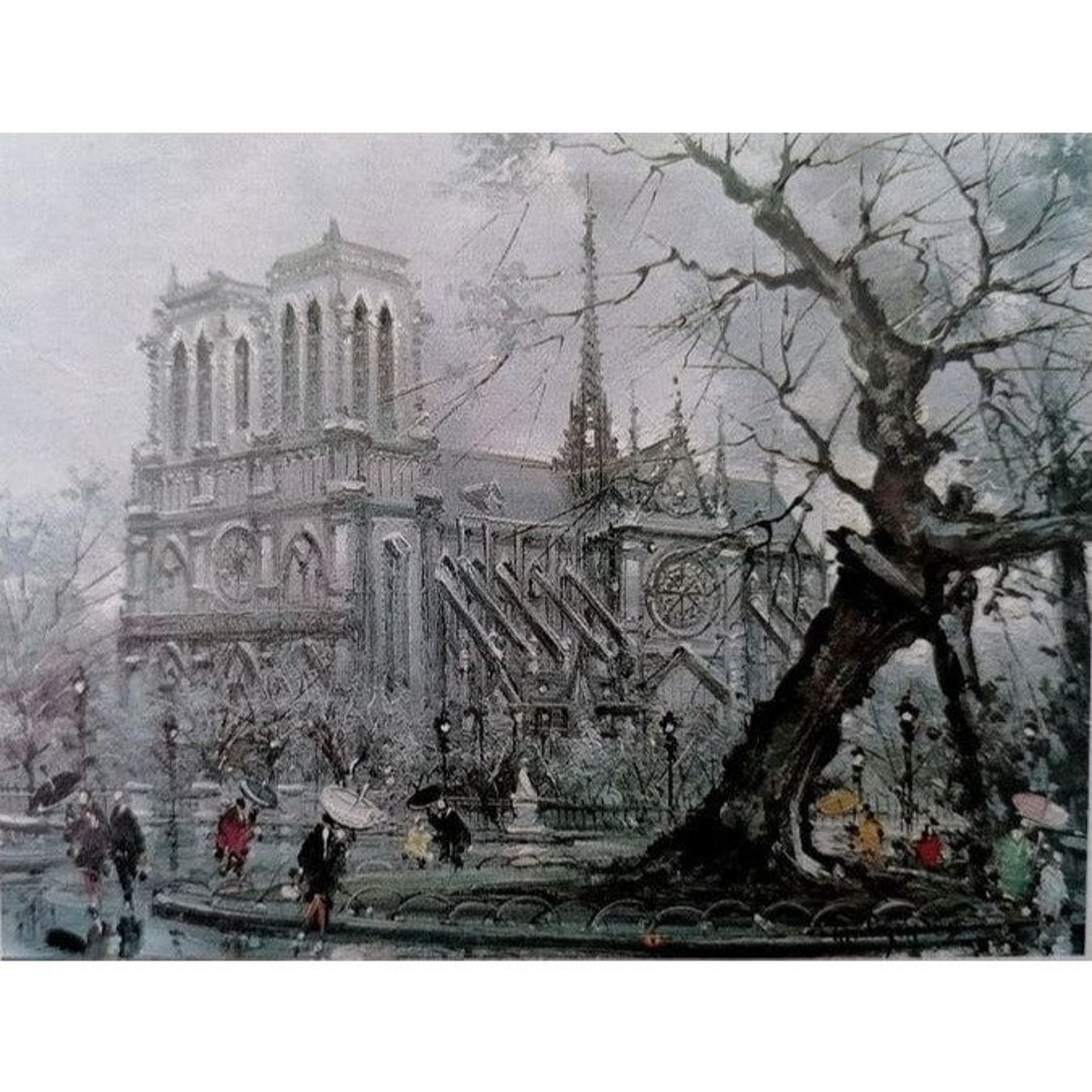 Maurice Legendre Cathedral Notre Dame Vivani Square Framed Art
