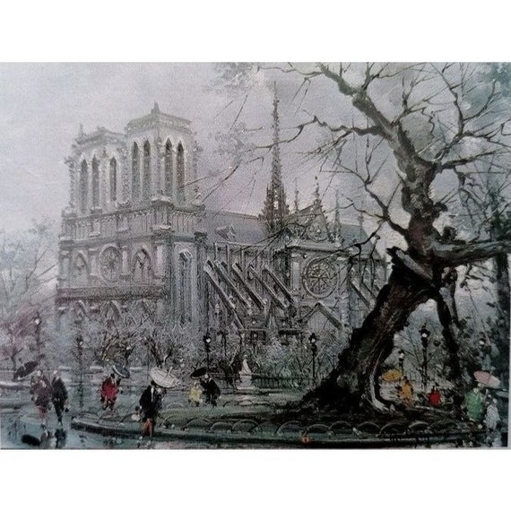 Maurice Legendre Cathedral Notre Dame Vivani Square Framed Art