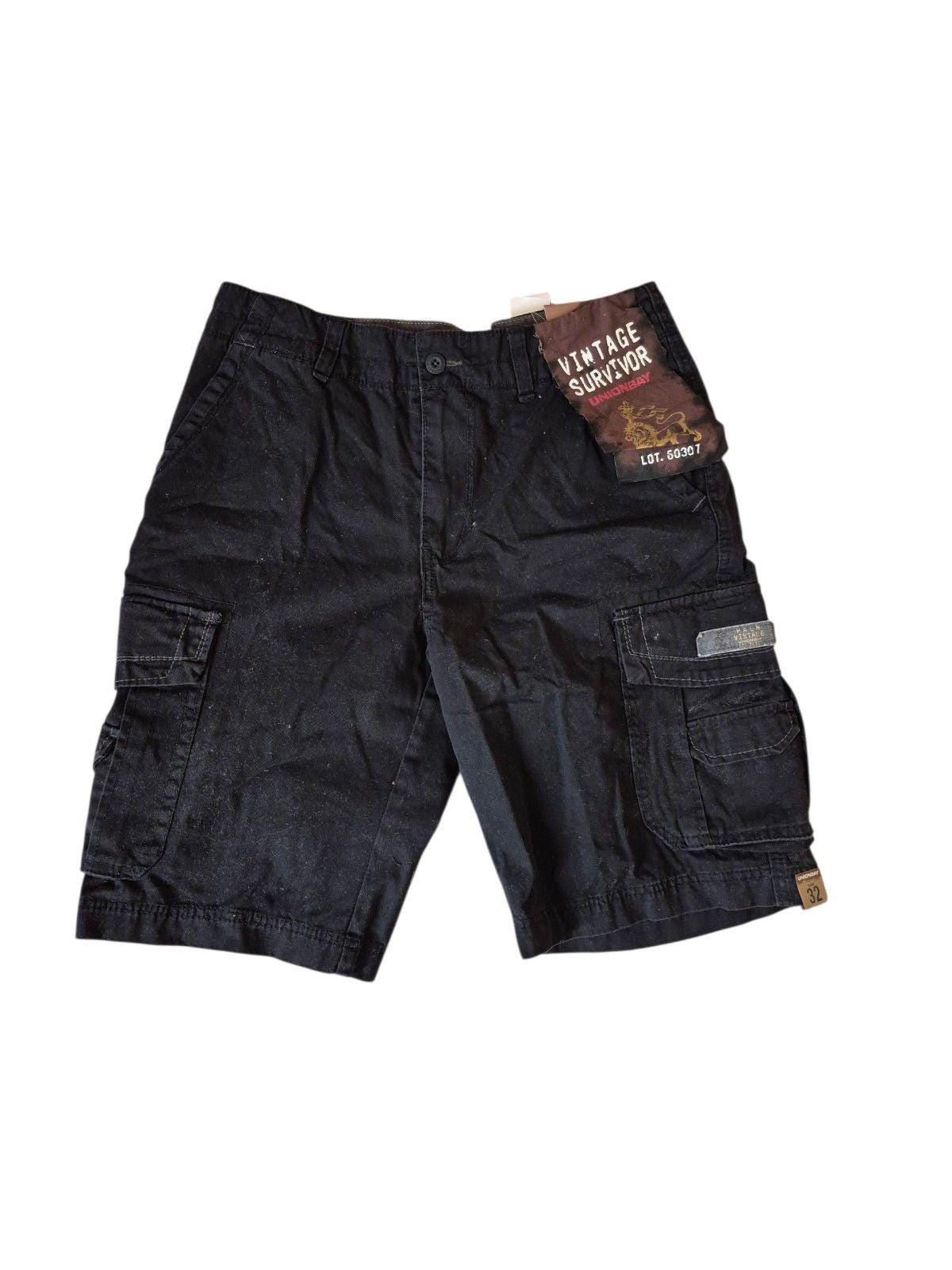 Short Cargo Technique Y2K Vintage - Beige - Taille M - Streetwear Années 2000