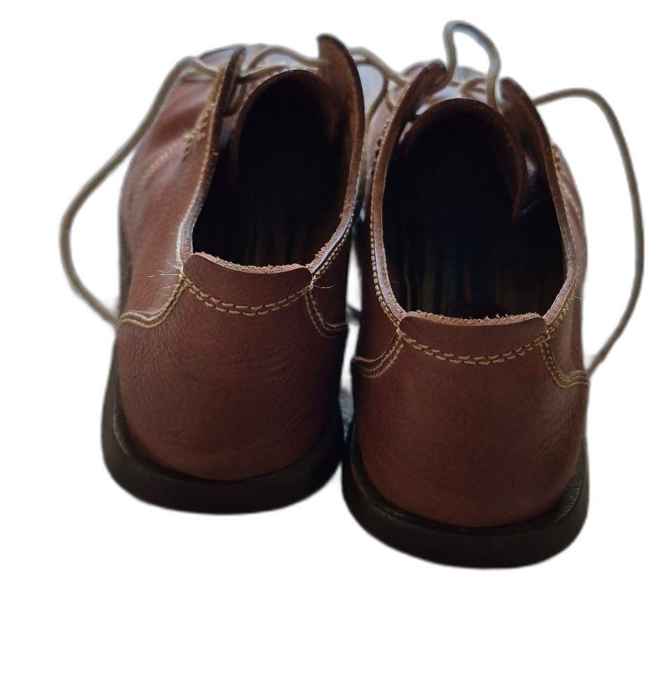 Johnston & Murphy Mens VTG 90s Y2K Leather Split Toe Oxford Shoes Cognac Sz 9 Johnston & Murphy Mens VTG 90s Y2K Leather Split Toe Oxford  main image 4