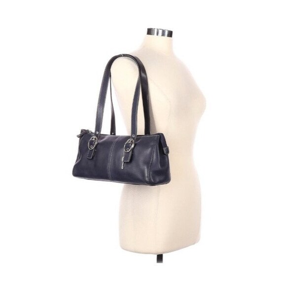 Fossil Blue leather satchel/Shoulder Bag with Bag