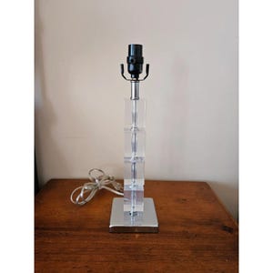 Vintage Retro Acrylic Lamp Mid Century Modern Desk Table Lamp 3-Way 17.5&quot;