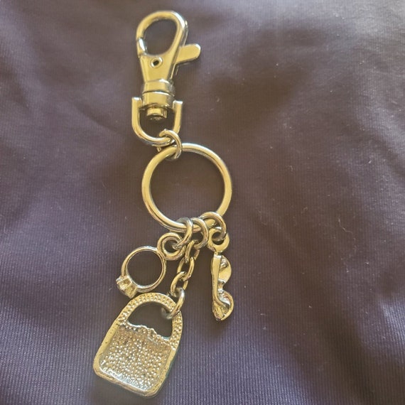 Coach Enamel/Crystal Bag Charm/Keychain Gem