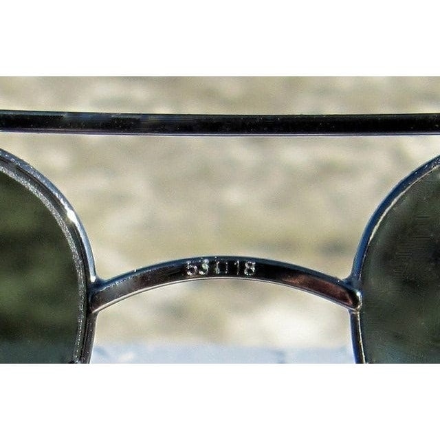 Giorgio Armani Vintage Gunmetal Frame Aviator Sunglasses 681 1144 Sz Small Giorgio Armani Vintage Gunmetal Frame Aviator Sunglasses 681  main image 2