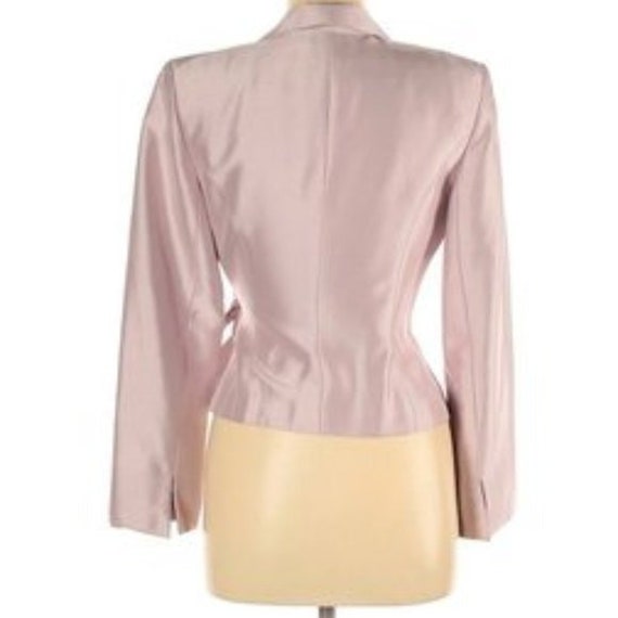 Kay Unger lavender satin silk wrap jacket/Blouse … - image 2